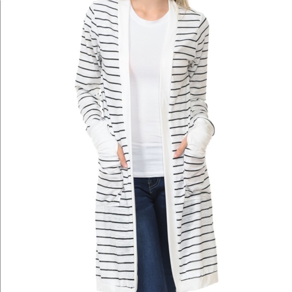 ❗️LAST ONE LARGE ❗️Open Cardigan with Thumb Hole - Picture 6 of 6